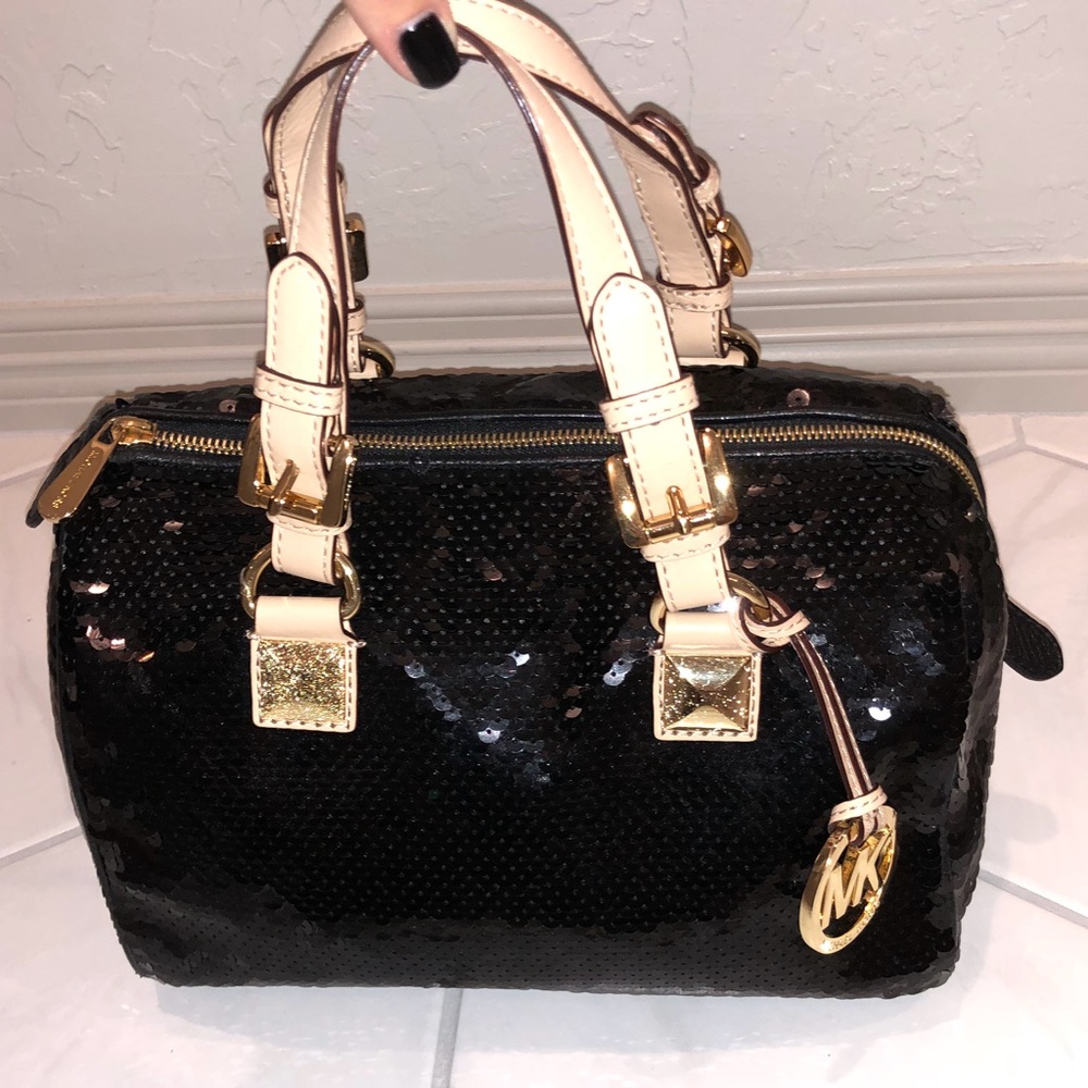 Micheal Kors black sequin purse